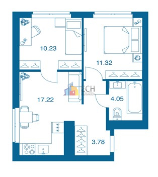 Продажа 2 комнатной квартиры, 46.6 м2, г. Тула, ул. Рязанская, стр. 1 