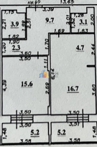 Продажа 2 комнатной квартиры, 66.4 м2, обл. Тульская, г. Тула, улица Академика Насоновой, 9 