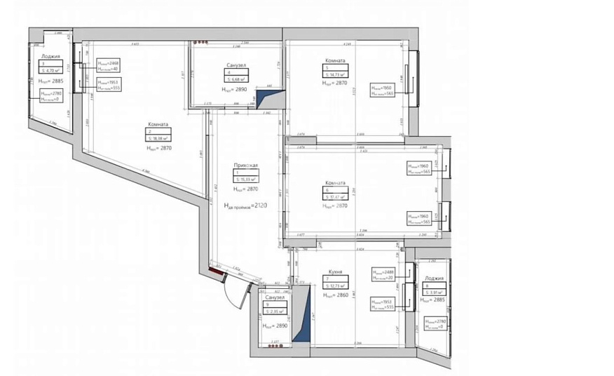 Продажа 3 комнатной квартиры, 95 м2, обл. Тульская, г. Тула, проспект Ленина, 93 9