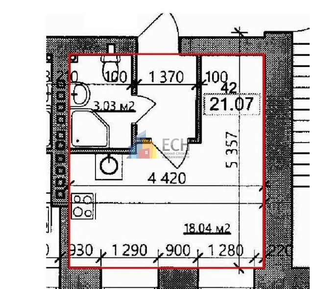 Продажа 1 комнатной квартиры, 21.1 м2, обл. Тульская, г. Тула, Тургеневская улица, 74 8