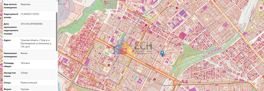 Продажа 3 комнатной квартиры, 74.6 м2, обл. Тульская, г. Тула, улица Калинина, 77Б 3