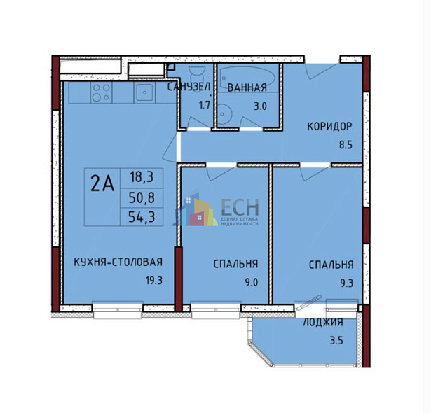 Продажа 2 комнатной квартиры, 54 м2, Россия, Тульская область, муниципальное образование Тула, село Осиновая Гора, улица Аркадия Шипунова, 1 6