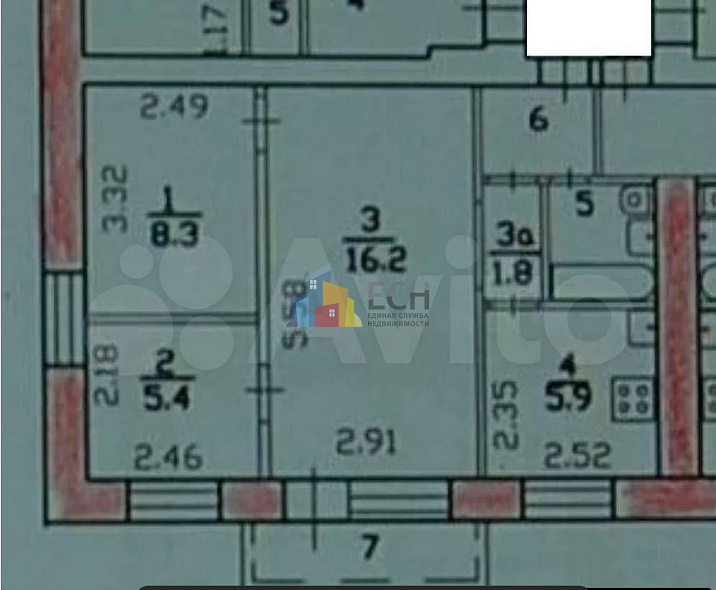 Продажа 3 комнатной квартиры, 66 м2, обл. Тульская, г. Тула, Курковая улица, 24 4