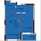 Продажа 1 комнатной квартиры, 41.5 м2, обл. Тульская, г. село Осиновая Гора, улица Аркадия Шипунова, 1 22