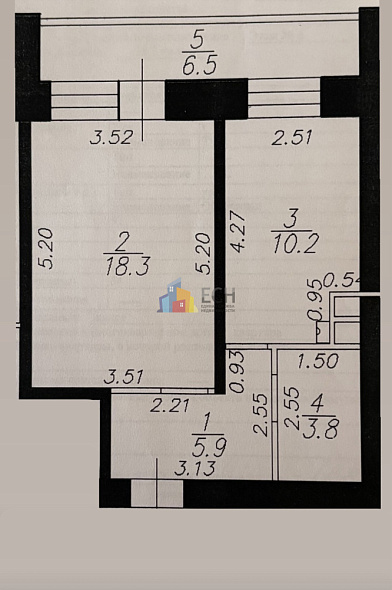 Продажа 1 комнатной квартиры, 44.7 м2, обл. Тульская, г. Тула, Оборонная улица, 91к3 15