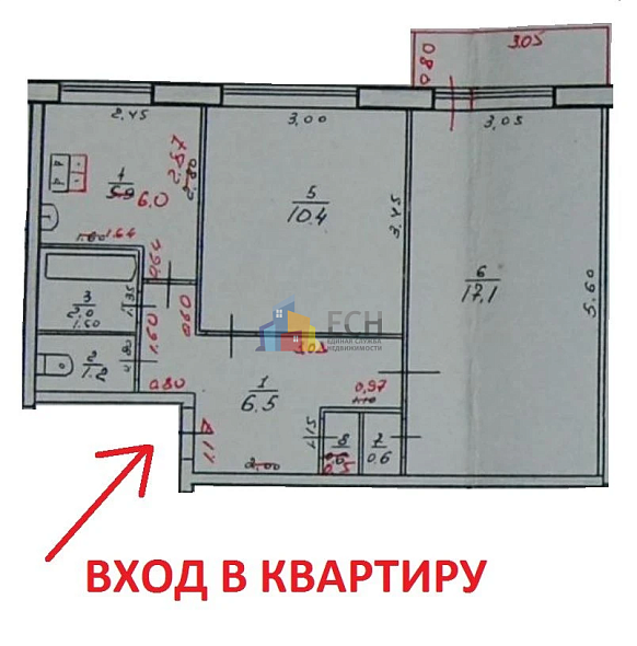 Продажа 2 комнатной квартиры, 44.5 м2, обл. Тульская, г. Богородицк, улица 30 лет Победы, 6 2