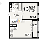 Продажа 1 комнатной квартиры, 41.4 м2, обл. Тульская, г. посёлок Горелки, Большая улица, 6/1 19