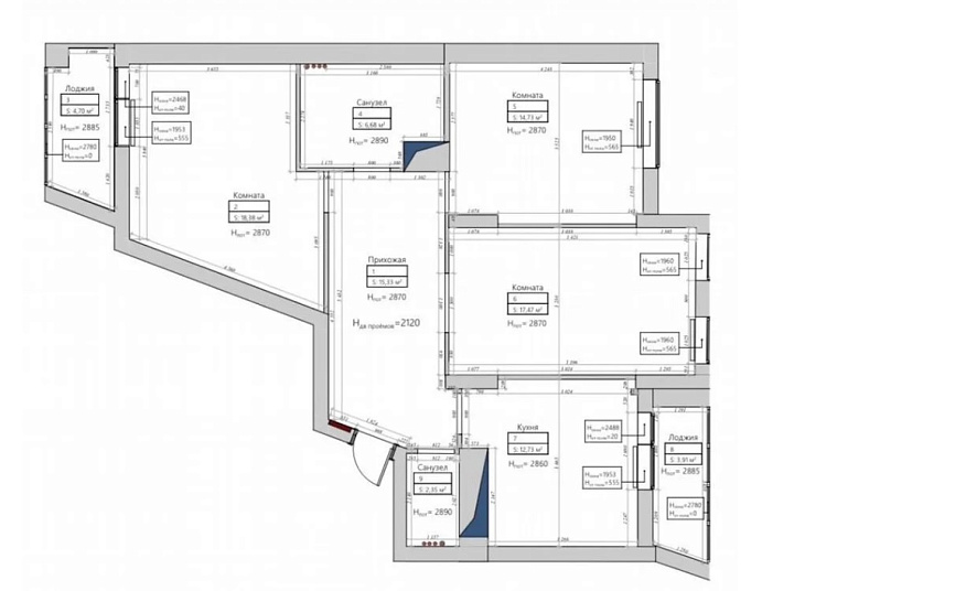 Продажа 3 комнатной квартиры, 95 м2, обл. Тульская, г. Тула, проспект Ленина, 93 9