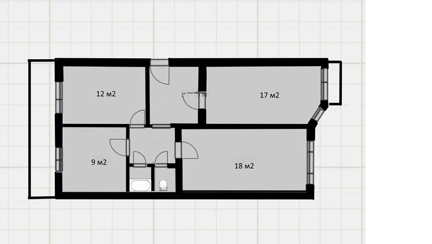Продажа 3 комнатной квартиры, 73.5 м2, обл. Тульская, г. Тула, проспект Ленина, 88 8