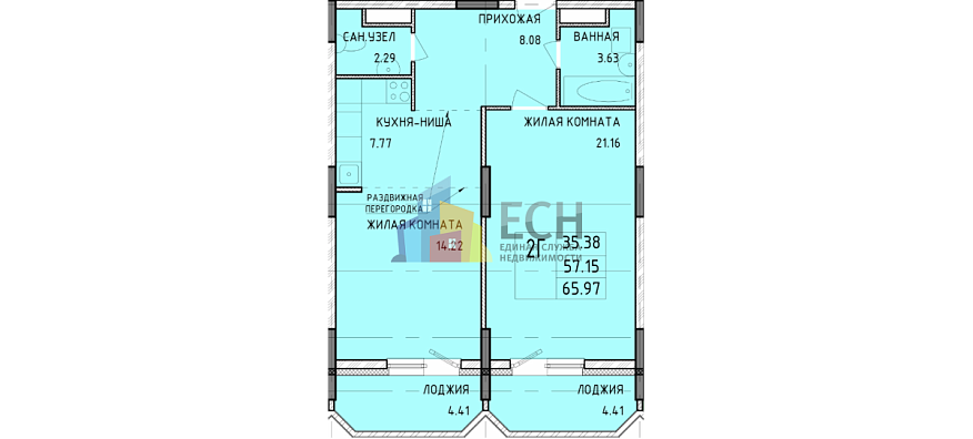 Продажа 2 комнатной квартиры, 67 м2, обл. Тульская, г. Тула, Рязанская улица, 23 22