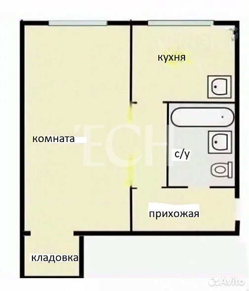 Продажа 1 комнатной квартиры, 32 м2, обл. Тульская, г. Тула, улица Прокудина, 1 5