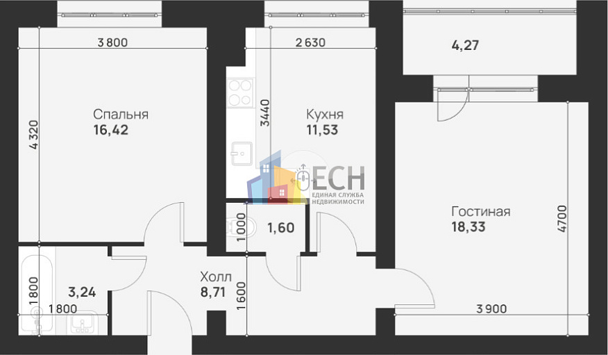 Продажа 2 комнатной квартиры, 64.1 м2, обл. Тульская, г. Тула, улица Героев России, 2 1