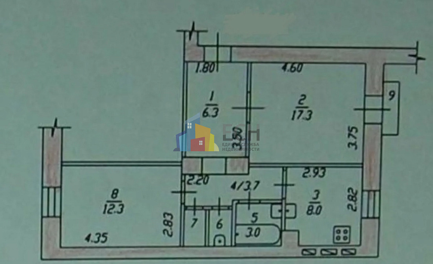 Продажа 2 комнатной квартиры, 53 м2, обл. Тульская, г. Тула, проспект Ленина, 65 11