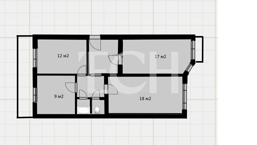 Продажа 3 комнатной квартиры, 73.5 м2, обл. Тульская, г. Тула, проспект Ленина, 88 8