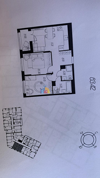 Продажа 2 комнатной квартиры, 63.42 м2, Тула, улица Каракозова 2