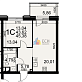 Продажа 1 комнатной квартиры, 45.38 м2, г. Тула, пл. Хлебная, д. 8 23