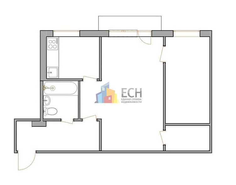 Продажа 2 комнатной квартиры, 46 м2, обл. Тульская, г. Тула, улица Доватора, 14 18