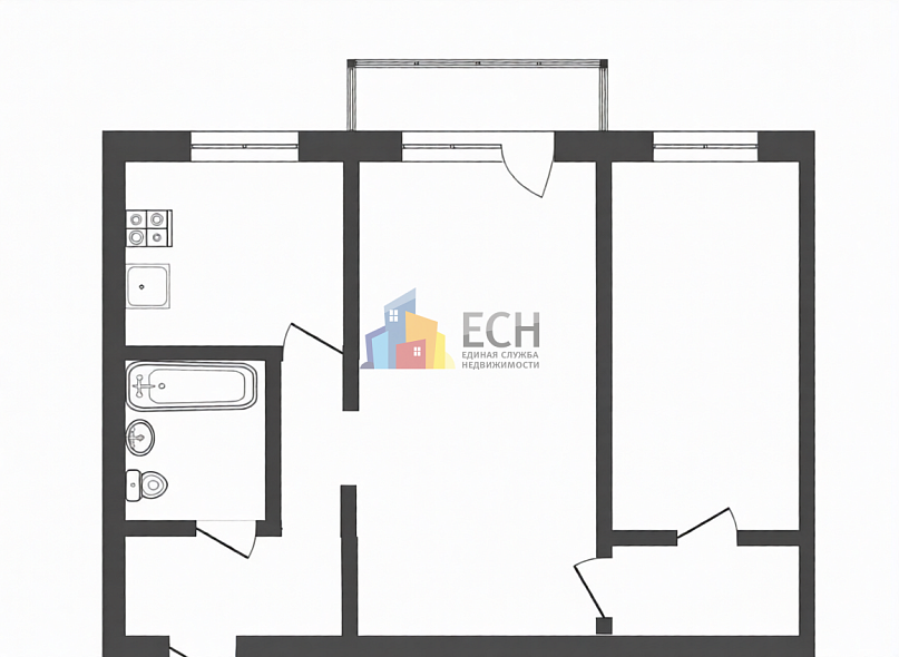 Продажа 2 комнатной квартиры, 45.6 м2, обл. Тульская, г. Тула, Оборонная улица, 9А 12