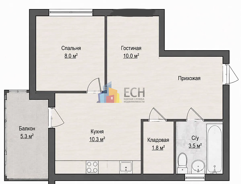 Продажа 1 комнатной квартиры, 40 м2, обл. Тульская, г. Тула, улица Болдина, 1к1 12