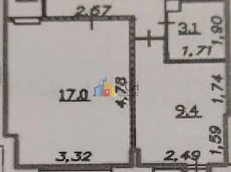 Продажа 1 комнатной квартиры, 38 м2, обл. Тульская, г. село Осиновая Гора, 2-й Восточный проезд, 9 2