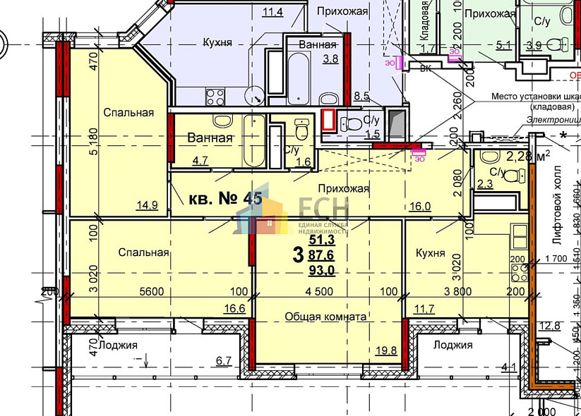 Продажа 3 комнатной квартиры, 93 м2, 300026, обл. Тульская, г. Тула, ул. Генерала Маргелова, д. 5в 12