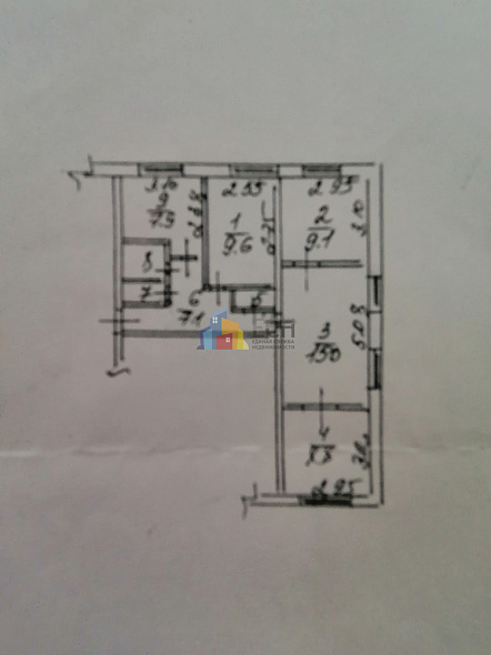 Многокомнатная квартира, 63 м2, обл. Тульская, г. рабочий посёлок Куркино, Школьная улица, 30 23