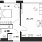 Продажа 1 комнатной квартиры, 40.8 м2, обл. Тульская, г. микрорайон Петровский квартал, улица Маршала Полубоярова, 9 3
