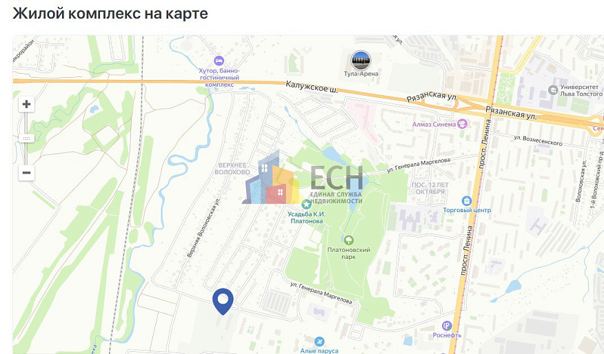 Продажа 1 комнатной квартиры, 39.04 м2, г. Тула, ул. Генерала Маргелова, поз. 1 3