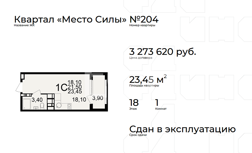 Продажа 1 комнатной квартиры, 23.45 м2, обл. Тульская, г. Тула, Венёвское шоссе, 49 4