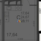 Продажа Студия комнатной квартиры, 25.11 м2, обл. Тульская, г. Тула, улица Фёдора Смирнова, 2к1 16