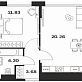 Продажа 1 комнатной квартиры, 40.2 м2, обл. Тульская, г. микрорайон Петровский квартал, улица Маршала Полубоярова, 9 21