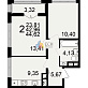 Продажа 2 комнатной квартиры, 45 м2, пос. Горелки, ул. Большая , д. 6А 10
