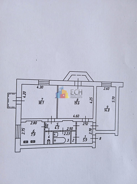 Продажа 3 комнатной квартиры, 78 м2, обл. Тульская, г. Тула, Первомайская улица, 52 19