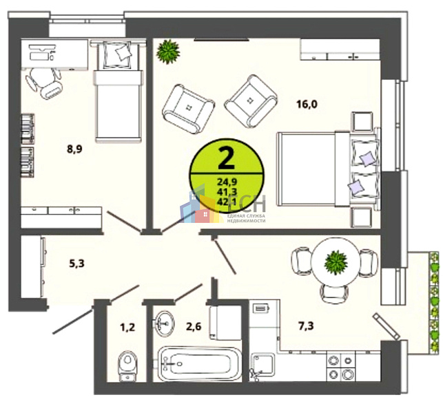 Продажа 2 комнатной квартиры, 41.1 м2, 301138, обл. Тульская, р-н. Ленинский, д. Мыза (Иншинский с/о), ул. Героя России Горшкова, мкр.. Северная Мыза, д. 3 1