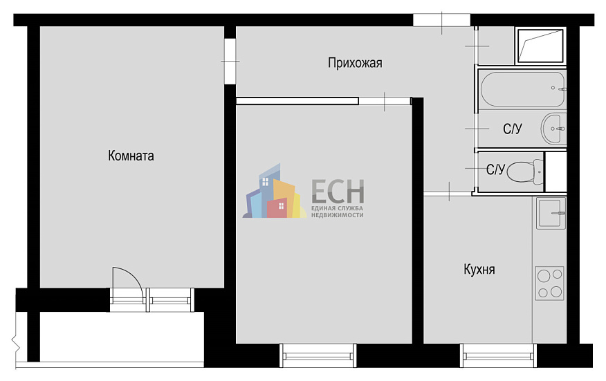Продажа 2 комнатной квартиры, 44.1 м2, обл. Тульская, г. Венёв, микрорайон Южный, 5 11