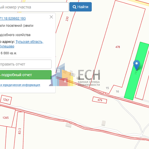 Земельные участки в Туле, продажа участков под ИЖС - ЕСН 