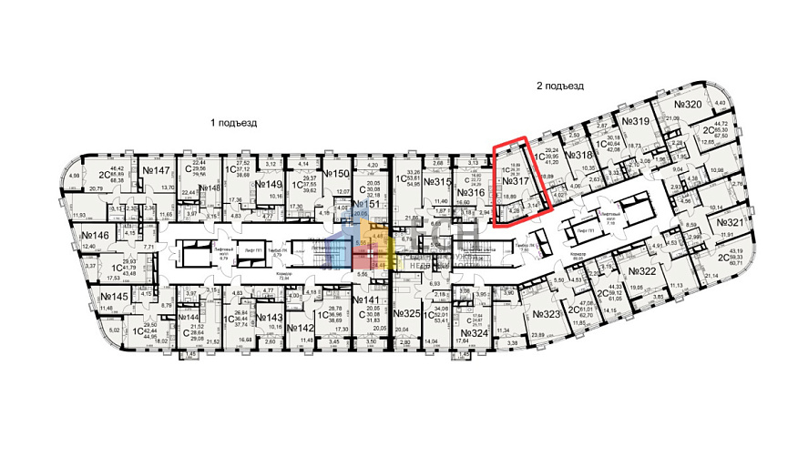 Продажа Студия комнатной квартиры, 26.31 м2, Россия, Тула, ул. Фёдора Смирнова, д. 2, корп. 1 12
