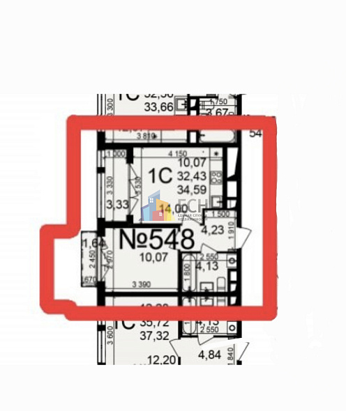 Продажа 1 комнатной квартиры, 34.6 м2, обл. Тульская, г. посёлок Горелки, Большая улица, 6/1 12