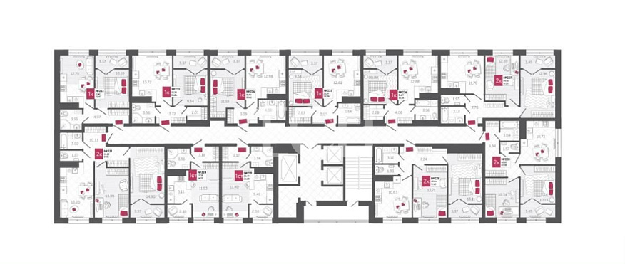 Продажа Студия комнатной квартиры, 24.7 м2, обл. Тульская, г. Тула, Калужское шоссе, 20к3 17