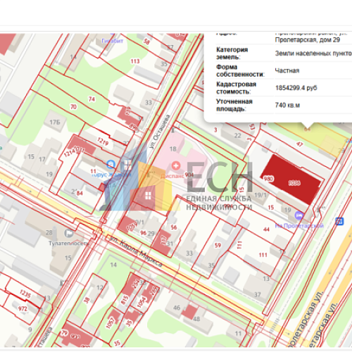 Земельные участки в Туле, продажа участков под ИЖС - ЕСН 