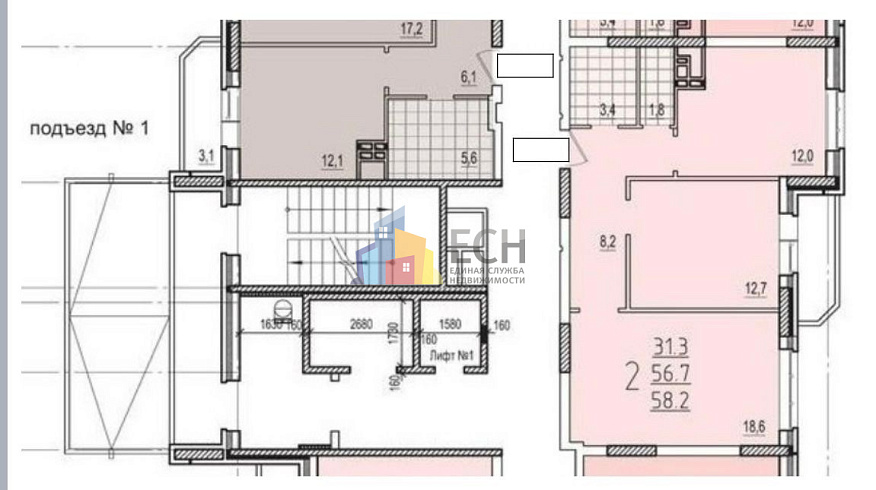 Продажа 2 комнатной квартиры, 56.7 м2, обл. Тульская, г. Тула, улица Генерала Маргелова, 9А 17