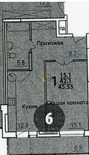 Продажа 1 комнатной квартиры, 41.6 м2, обл. Тульская, г. Тула, проспект Ленина, 144 17