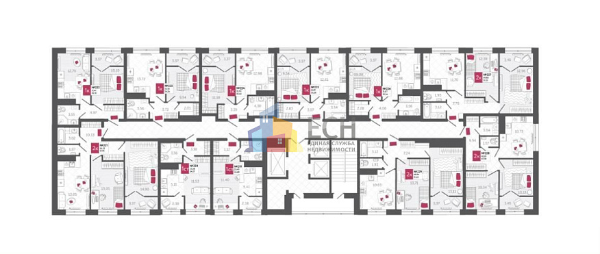 Продажа Студия комнатной квартиры, 24.7 м2, обл. Тульская, г. Тула, Калужское шоссе, 20к3 17