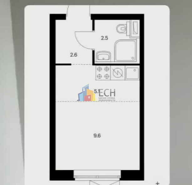 Продажа 1 комнатной квартиры, 23 м2, обл. Тульская, г. Тула, улица Володарского, 6А 4