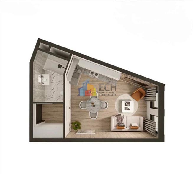 Продажа Студия комнатной квартиры, 26.31 м2, Россия, Тула, ул. Фёдора Смирнова, д. 2, корп. 1 1