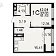 Продажа 1 комнатной квартиры, 41.4 м2, обл. Тульская, г. посёлок Горелки, Большая улица, 6/1 19