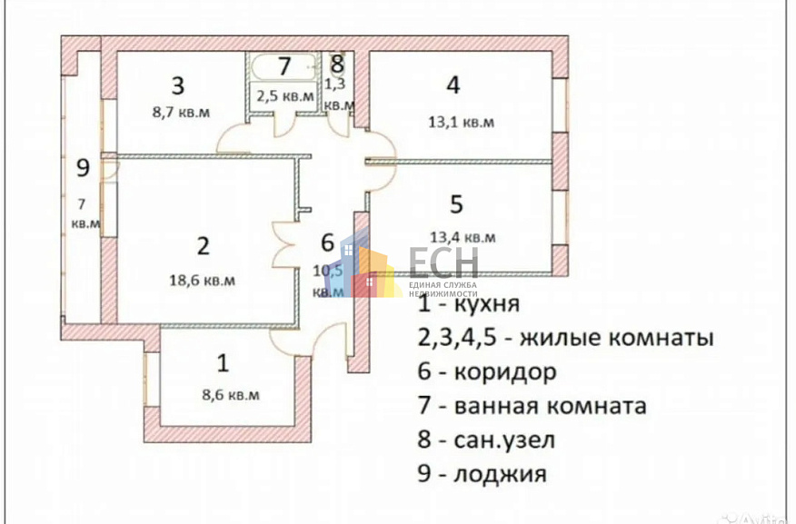 Многокомнатная квартира, 76.5 м2, обл. Тульская, г. Тула, Староникитская улица, 105 25