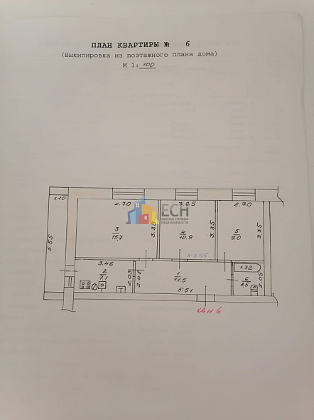 Продажа 3 комнатной квартиры, 57.7 м2, обл. Тульская, г. село Воскресенское, Спиртзаводская улица, 10 8