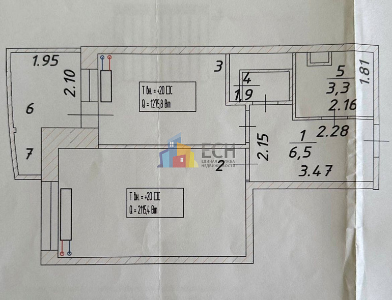Продажа 1 комнатной квартиры, 37.5 м2, обл. Тульская, г. микрорайон Мясново, Санаторная улица, 9Б 8