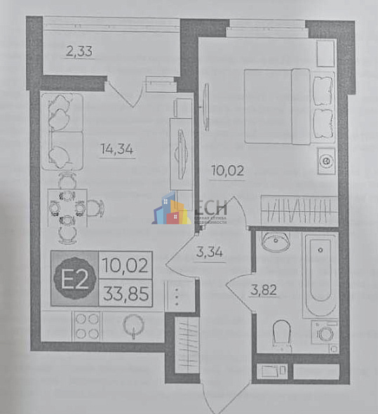 Продажа 1 комнатной квартиры, 33.9 м2, обл. Тульская, г. Тула, улица Купцов Гречихиных, 10 16